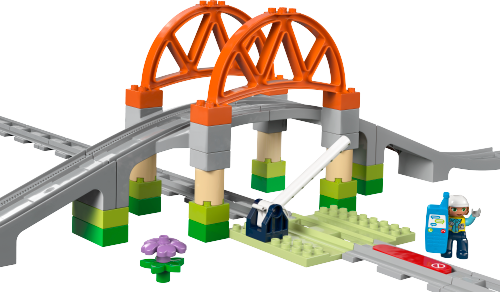 Train Bridge and Tracks Expansion Set Sets