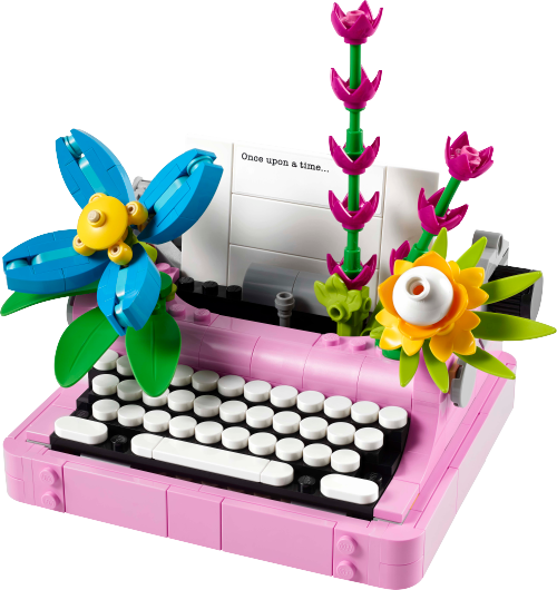 Typewriter with Flowers Sets