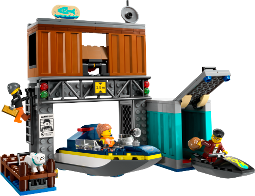 60417 Police Speedboat and Crooks' Hideout Sets