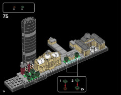 LEGO 21044 instructions page 74 – build guide