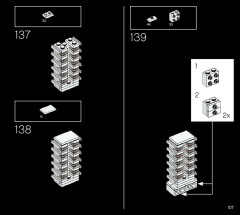 LEGO 21054 instructions page 107 – build guide