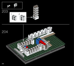LEGO 21054 instructions page 152 – build guide