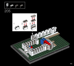 LEGO 21054 instructions page 153 – build guide