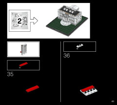 LEGO 21054 instructions page 43 – build guide