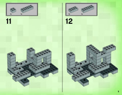 LEGO 21113 instructions page 9 – build guide
