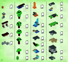 LEGO 21116 instructions page 2 – build guide