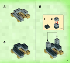 LEGO 21116 instructions page 73 – build guide
