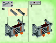 LEGO 21118 instructions page 9 – build guide