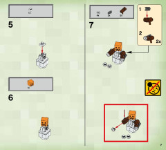 LEGO 21120 instructions page 7 – build guide