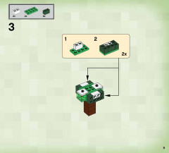 LEGO 21120 instructions page 9 – build guide