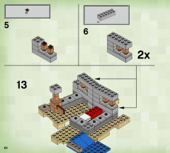 LEGO 21121 instructions page 62 – build guide