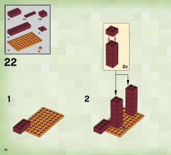 LEGO 21122 instructions page 70 – build guide