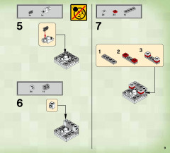 LEGO 21122 instructions page 9 – build guide