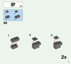 LEGO 21132 instructions page 71 – build guide