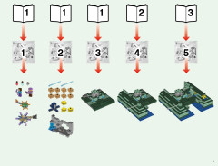 LEGO 21136 instructions page 3 – build guide
