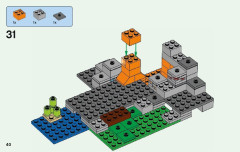 LEGO 21141 instructions page 40 – build guide