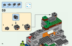 LEGO 21141 instructions page 74 – build guide