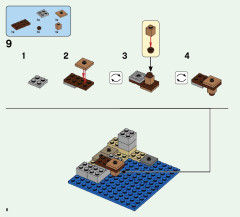 LEGO 21152 instructions page 8 – build guide