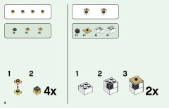 LEGO 21161 instructions page 8 – build guide