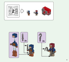 LEGO 21163 instructions page 3 – build guide