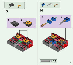 LEGO 21163 instructions page 9 – build guide