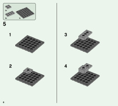 LEGO 21166 instructions page 8 – build guide