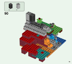 LEGO 21172 instructions page 73 – build guide