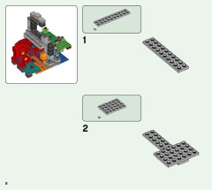 LEGO 21172 instructions page 8 – build guide