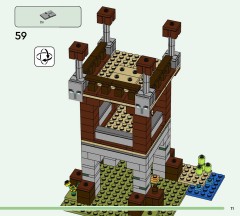 LEGO 21278 instructions page 11 – build guide