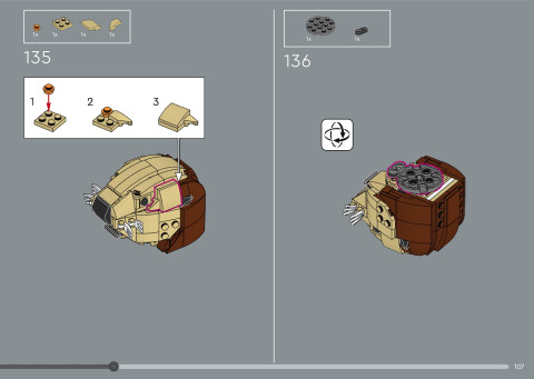 LEGO 21366 instructions page 107 – build guide