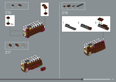 LEGO 21366 instructions page 151 – build guide