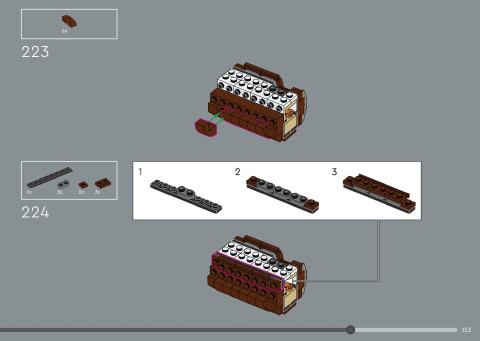 LEGO 21366 instructions page 153 – build guide