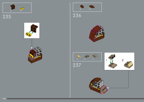 LEGO 21366 instructions page 158 – build guide