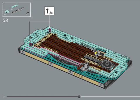 LEGO 21366 instructions page 56 – build guide