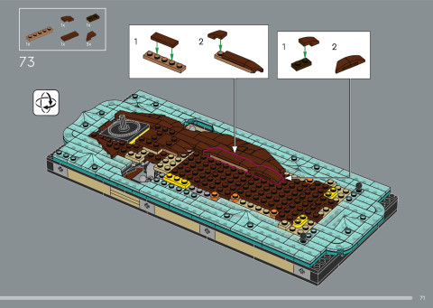 LEGO 21366 instructions page 71 – build guide