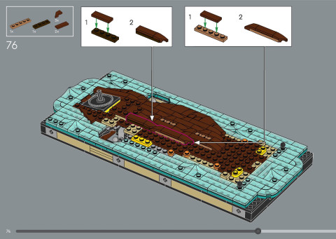 LEGO 21366 instructions page 74 – build guide