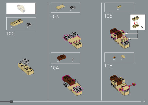 LEGO 21366 instructions page 95 – build guide
