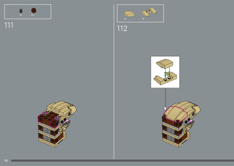 LEGO 21366 instructions page 98 – build guide