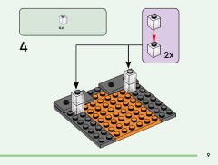 LEGO 21584 instructions page 9 – build guide