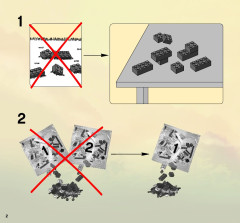 LEGO 2509 instructions page 2 – build guide