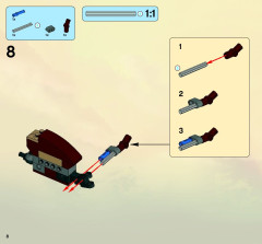 LEGO 2509 instructions page 8 – build guide