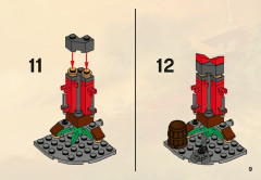 LEGO 2516 instructions page 9 – build guide