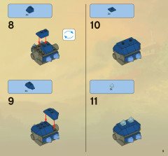 LEGO 2521 instructions page 9 – build guide