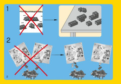 LEGO 31002 instructions page 2 – build guide