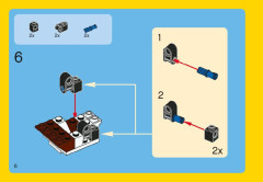 LEGO 31004 instructions page 6 – build guide
