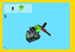 LEGO 31018 instructions page 10 – build guide