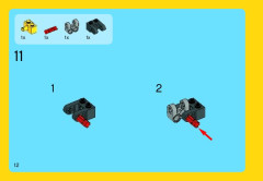 LEGO 31018 instructions page 12 – build guide