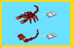 LEGO 31032 instructions page 2 – build guide