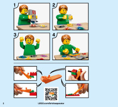 LEGO 31095 instructions page 2 – build guide