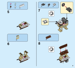 LEGO 31095 instructions page 9 – build guide